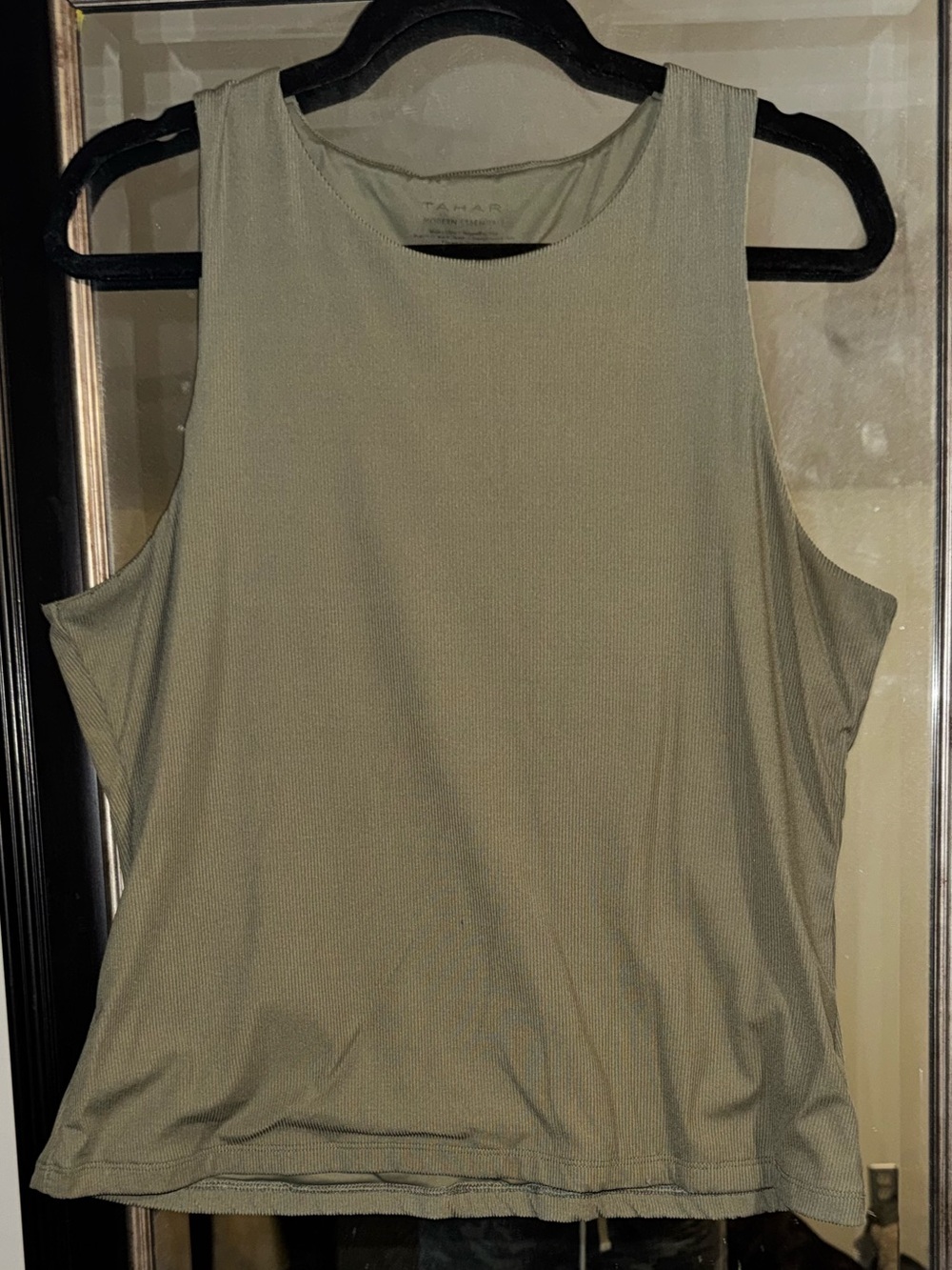 Tahari Olive Green Sleeveless Tank Top